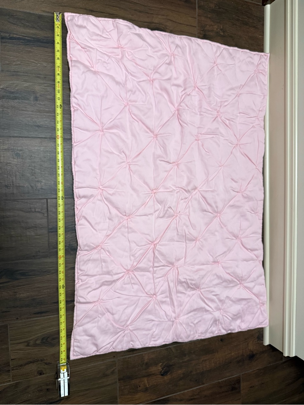 Pottery Barn Kids Pink Pintuck Baby Quilt